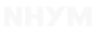 nhym logo on a black background